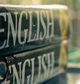 LearnOnline Self-study IGCSE English Language - two Oxford English dictionaries on top of each other