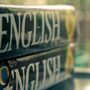 LearnOnline Self-study IGCSE English Language - two Oxford English dictionaries on top of each other