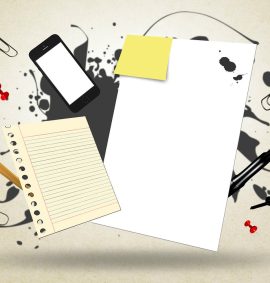 LearnOnline Exams Transfer Fee - clip art of phone, note paper. post-its and pens