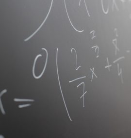 LearnOnline Fast Track Mathematics A level Self-study Chalk board with maths equations