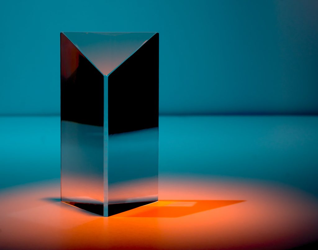 LearnOnline Mathematics Foundation IGCSE Artistic image of triangular prism