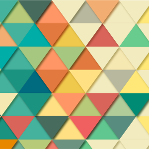 LearnOnline Self-study Mathematics Foundation IGCSE Wallpaper of triangle shapes in various colours