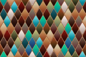 LearnOnline Self-study Mathematics Higher IGCSE Wallpaper of diamond shapes in various colours